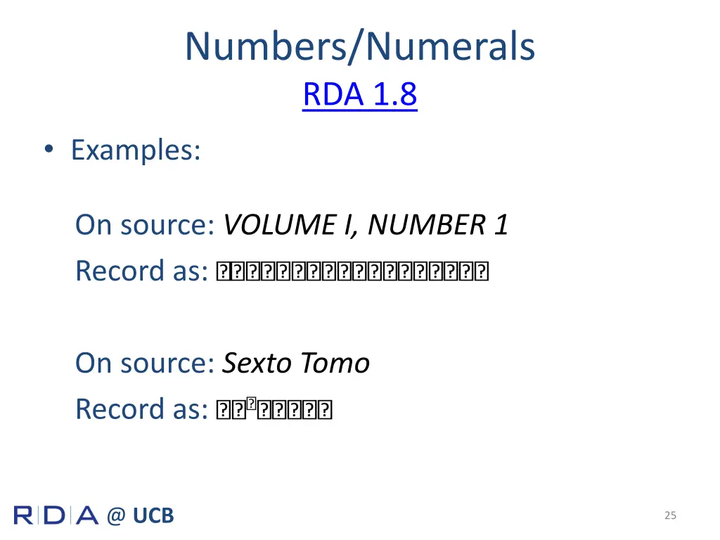 numbers numerals rda 1 8 1