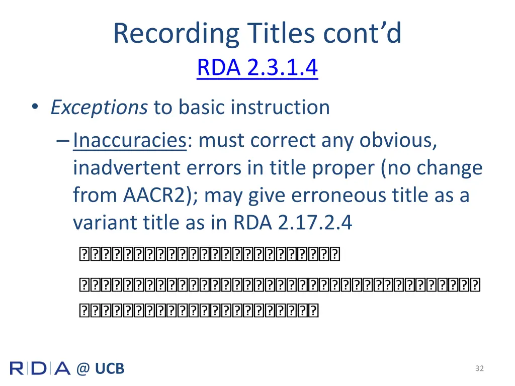 recording titles cont d rda 2 3 1 4