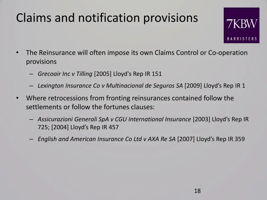 claims and notification provisions 2