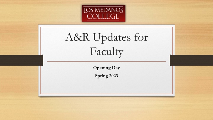 a r updates for faculty