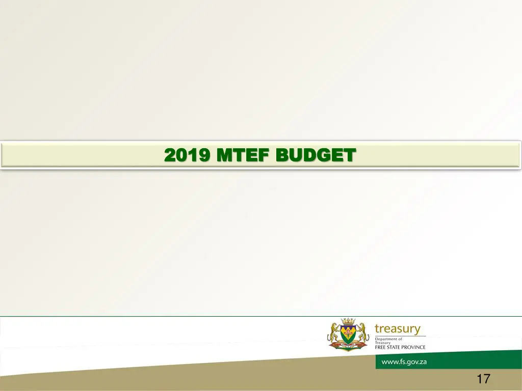 2019 mtef budget 2019 mtef budget