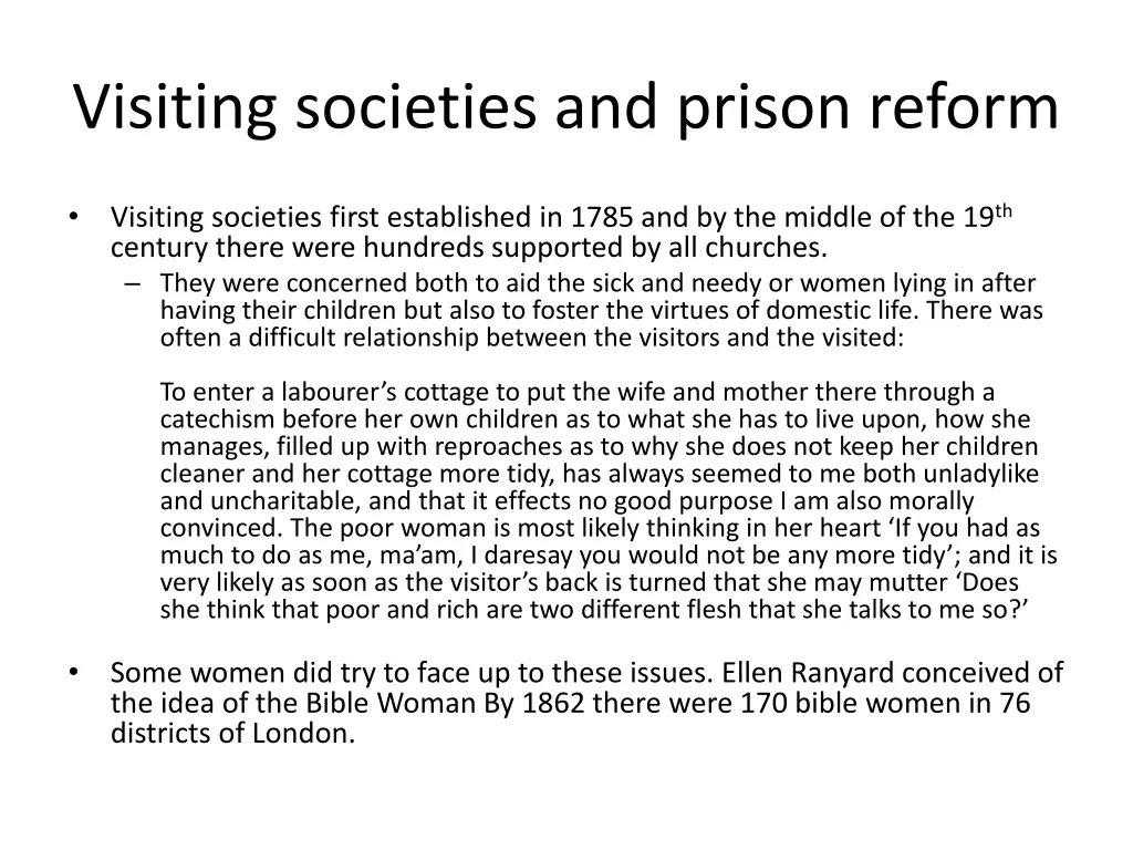 visiting societies and prison reform