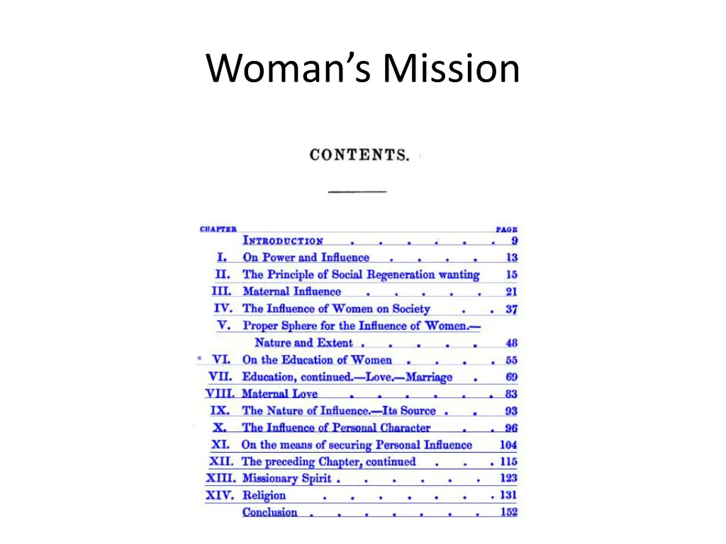 woman s mission