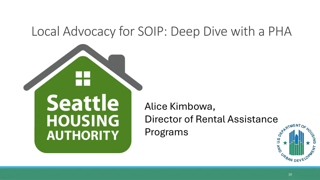 local advocacy for soip deep dive with a pha 1