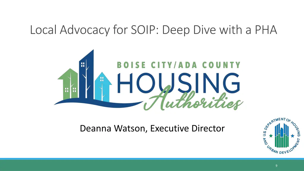 local advocacy for soip deep dive with a pha