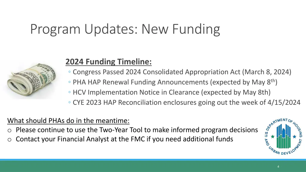 program updates new funding