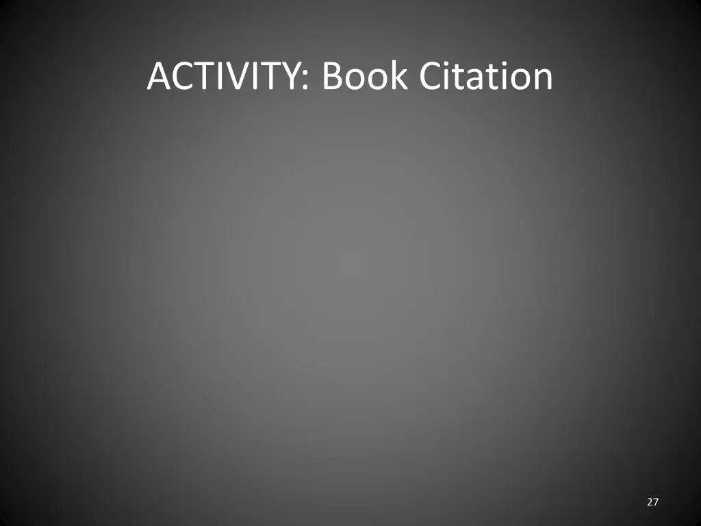 activity book citation