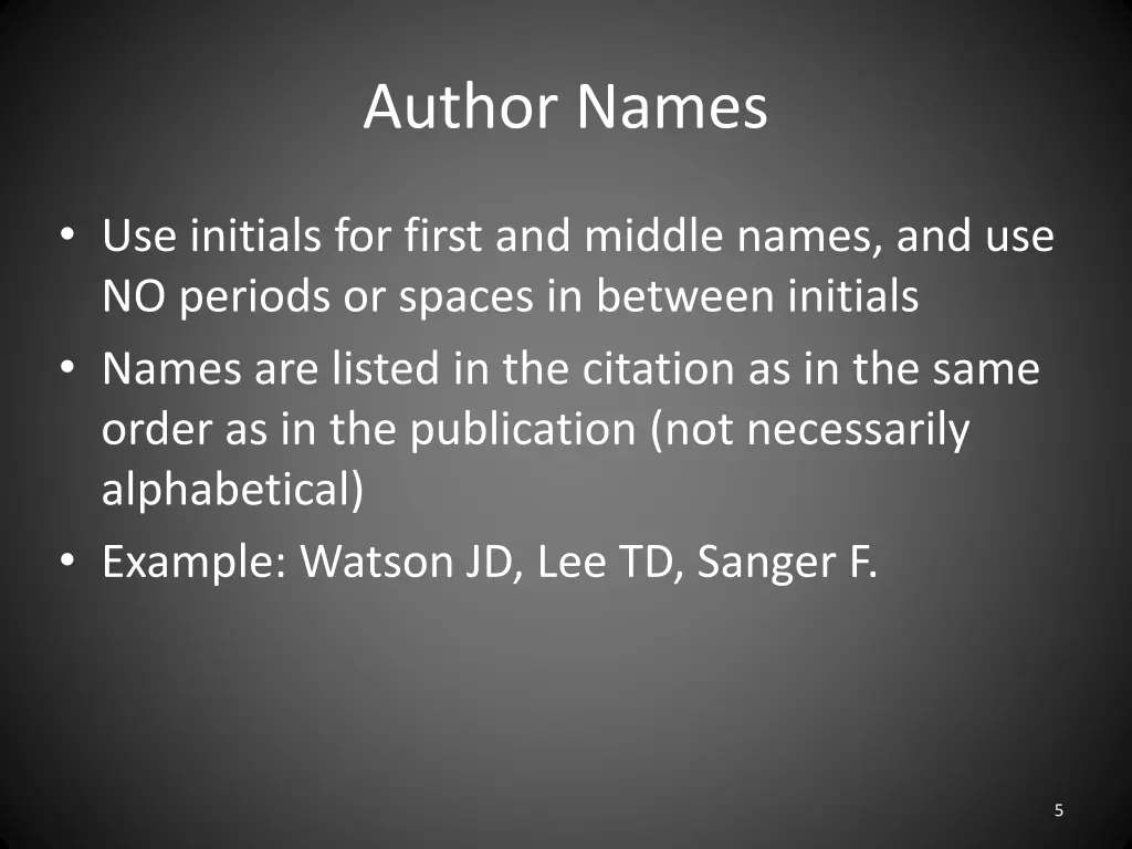 author names 1