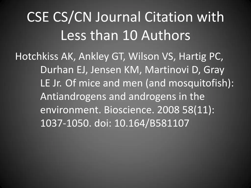 cse cs cn journal citation with less than