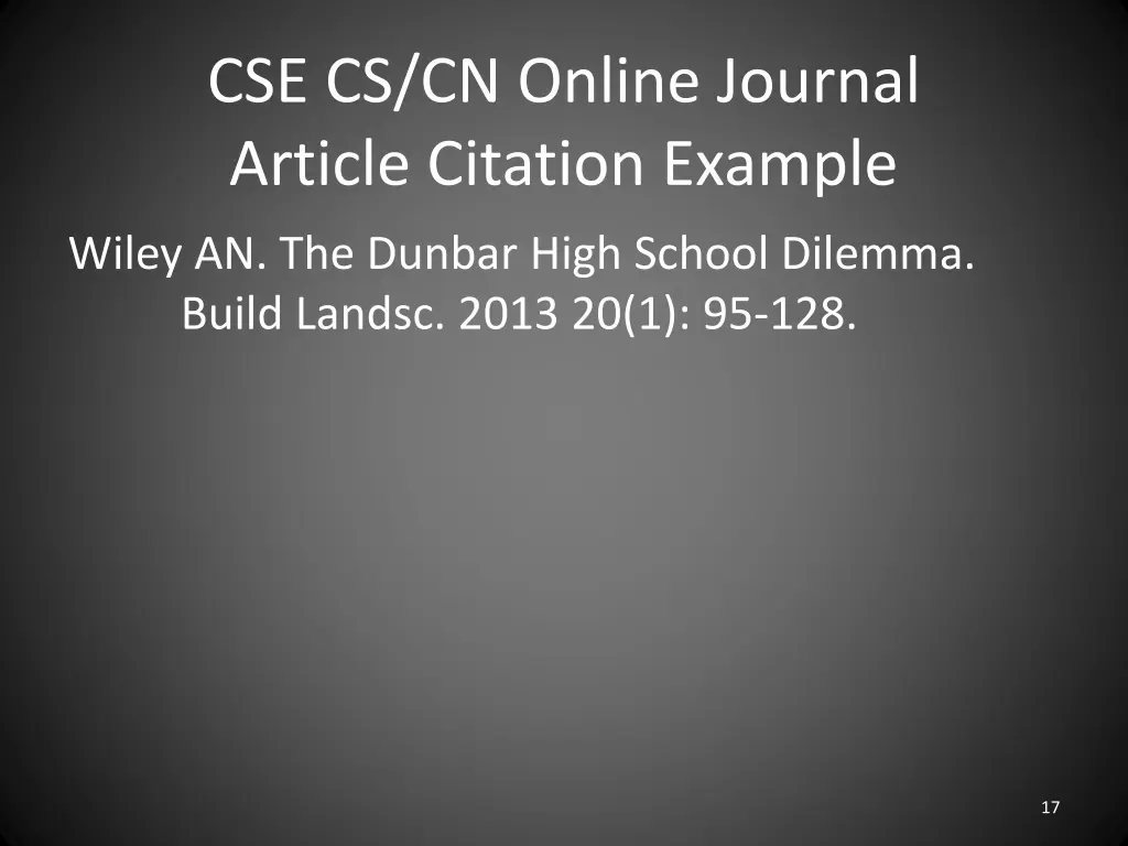 cse cs cn online journal article citation example