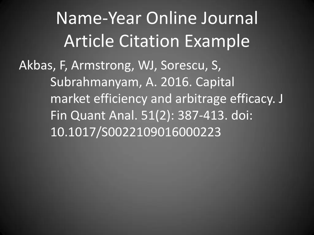 name year online journal article citation example