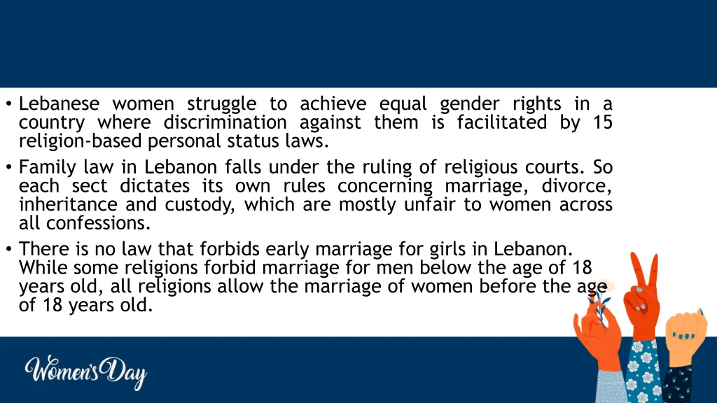 lebanese women struggle to achieve equal gender