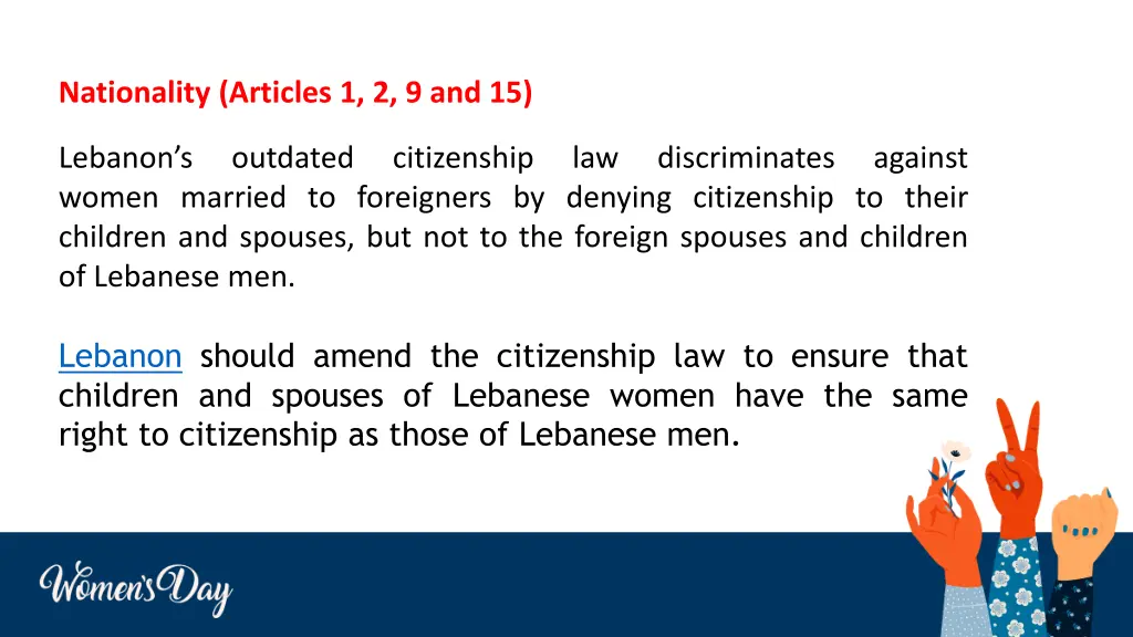 nationality articles 1 2 9 and 15