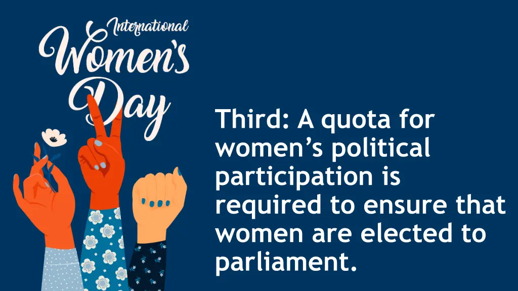 third a quota for women s political participation