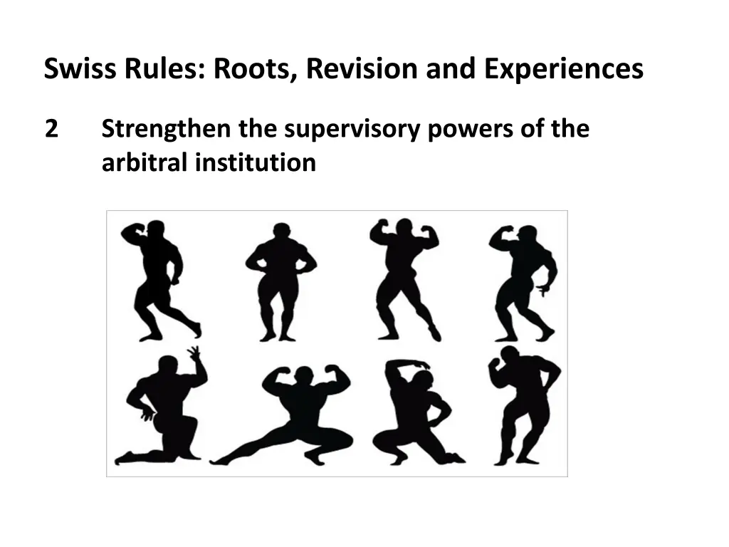 swiss rules roots revision and experiences 3