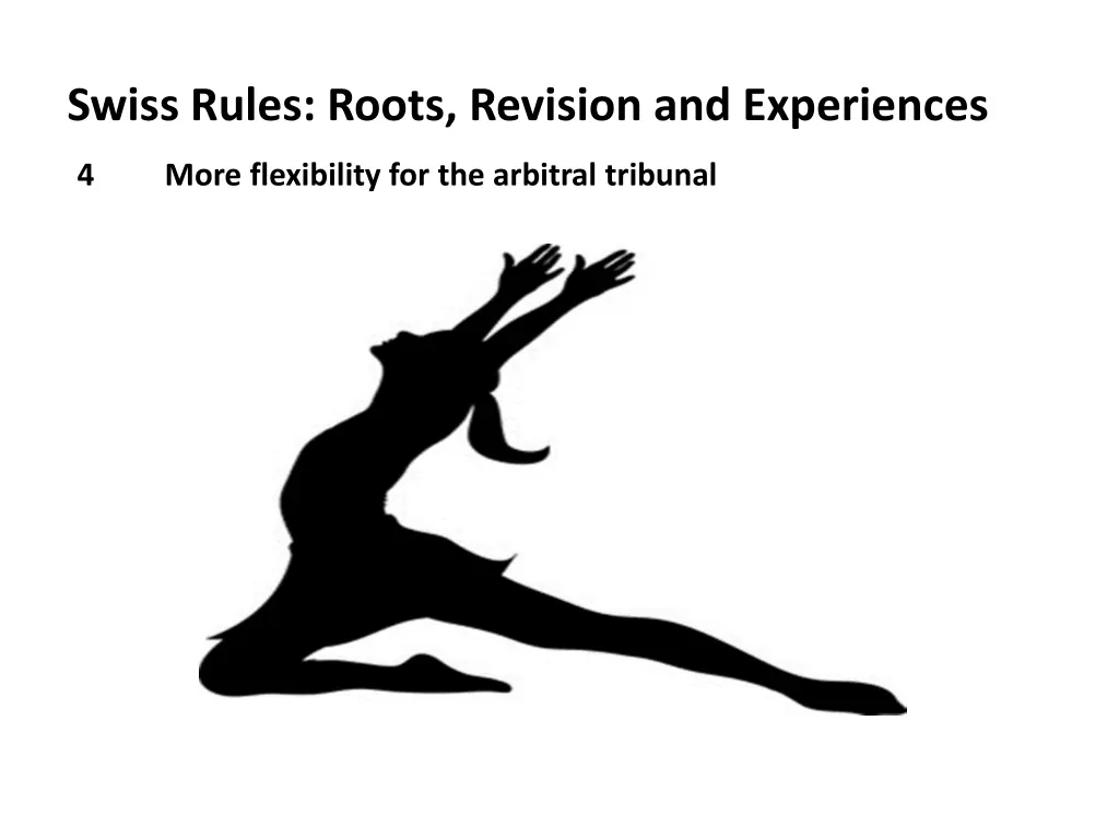 swiss rules roots revision and experiences 8