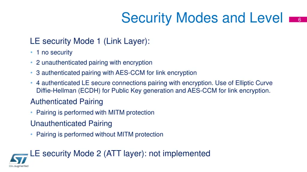 security modes and level