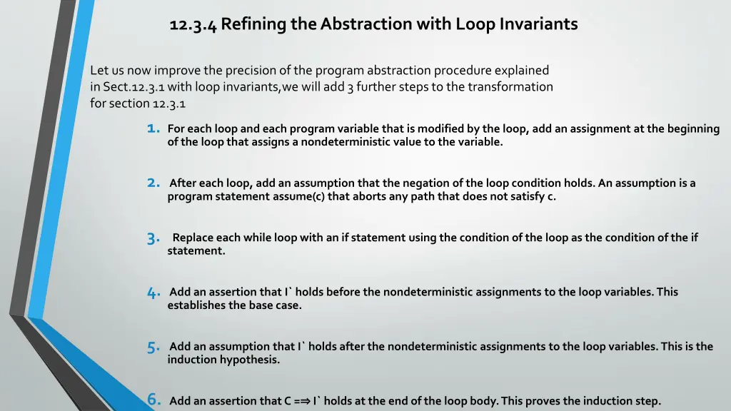 12 3 4 refining the abstraction with loop