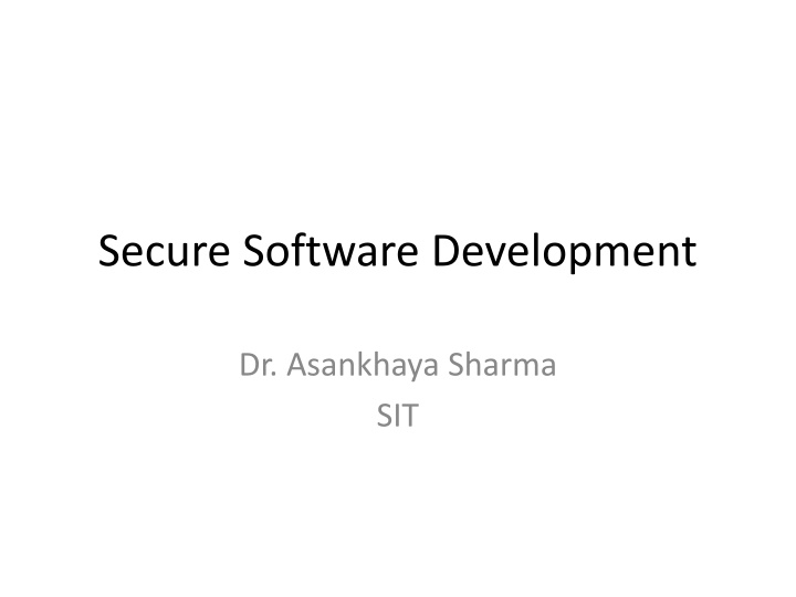 secure software development