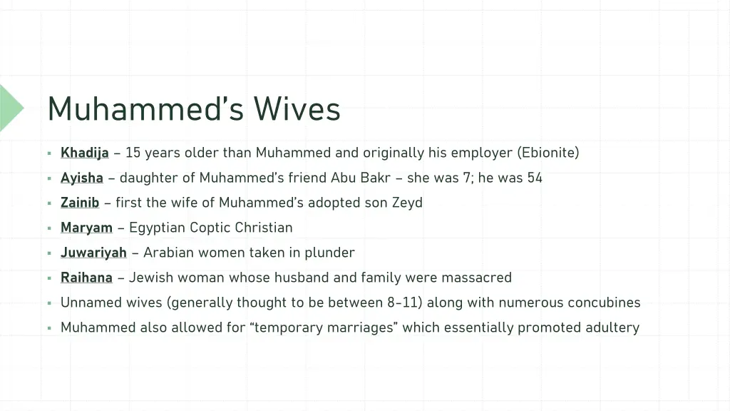 muhammed s wives