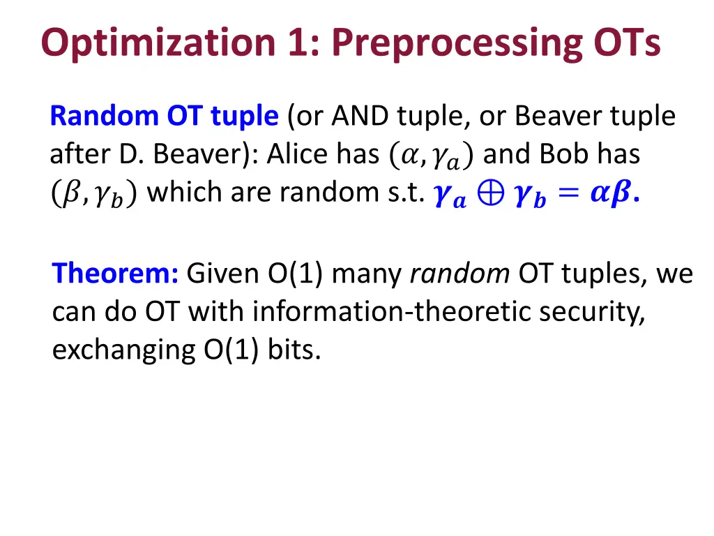 optimization 1 preprocessing ots