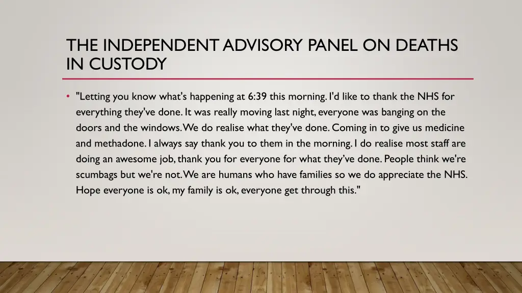 the independent advisory panel on deaths