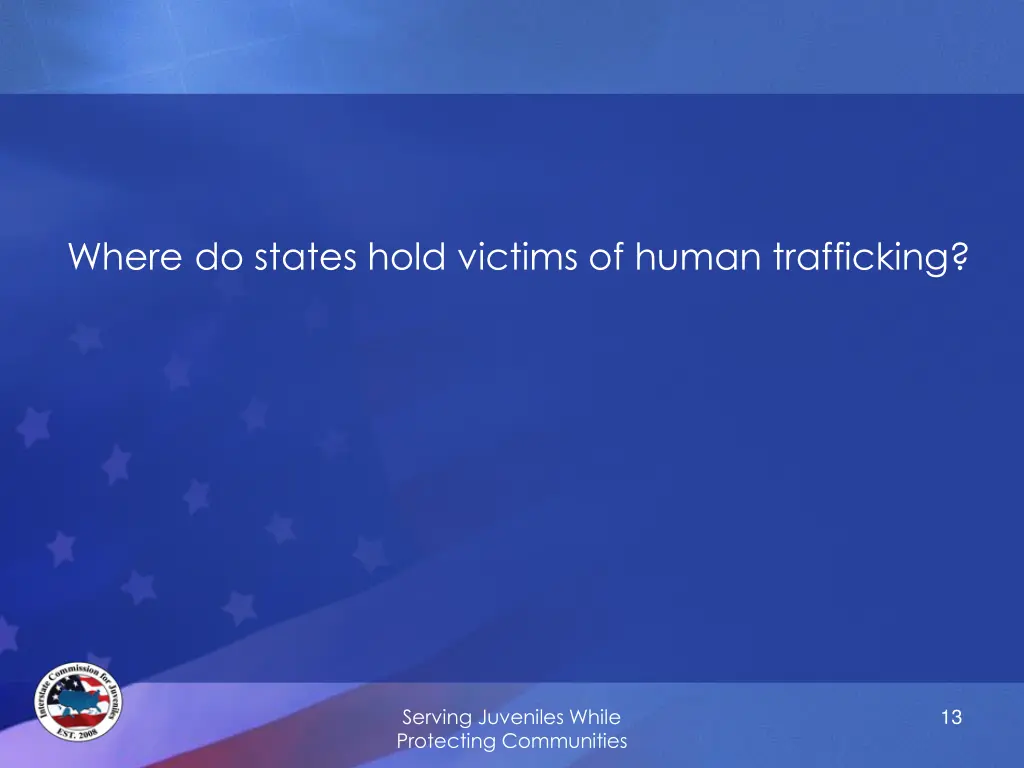 where do states hold victims of human trafficking