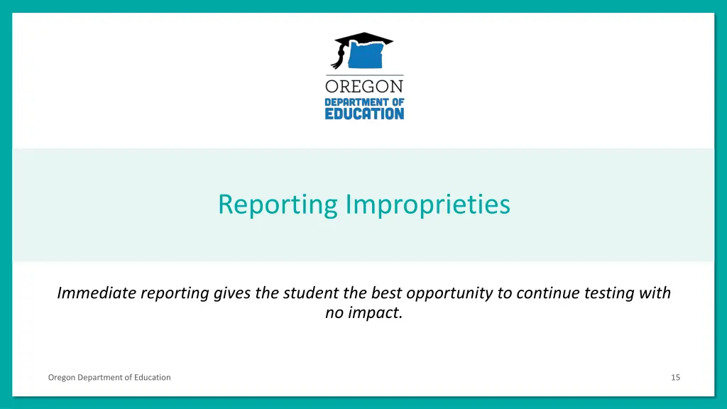 reporting improprieties