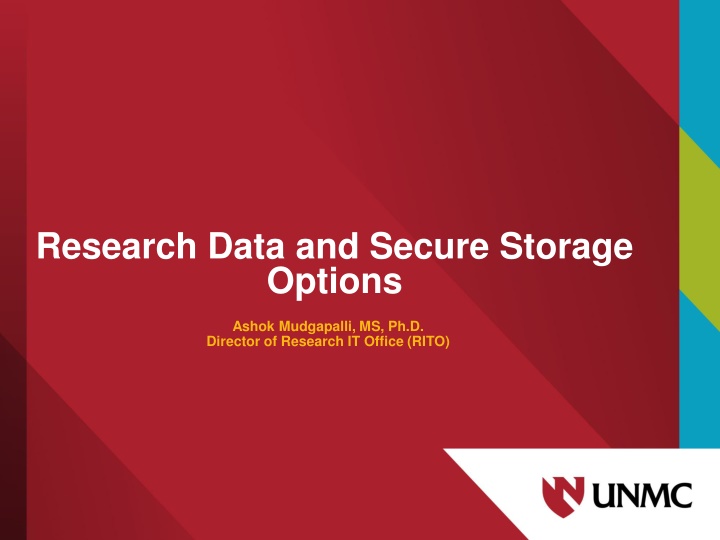 research data and secure storage options