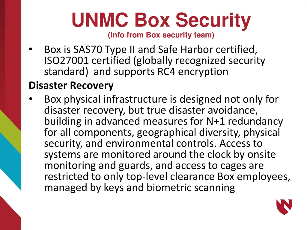 unmc box security info from box security team 1