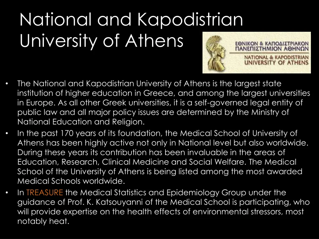 national and kapodistrian university of athens