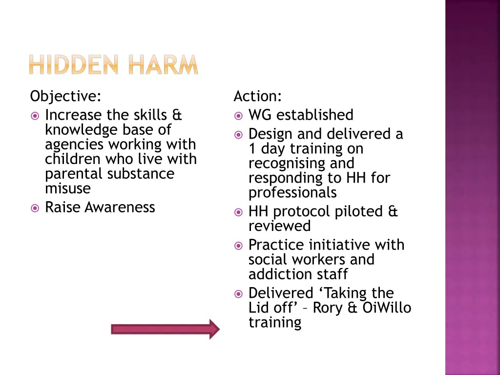 hidden harm objective increase the skills