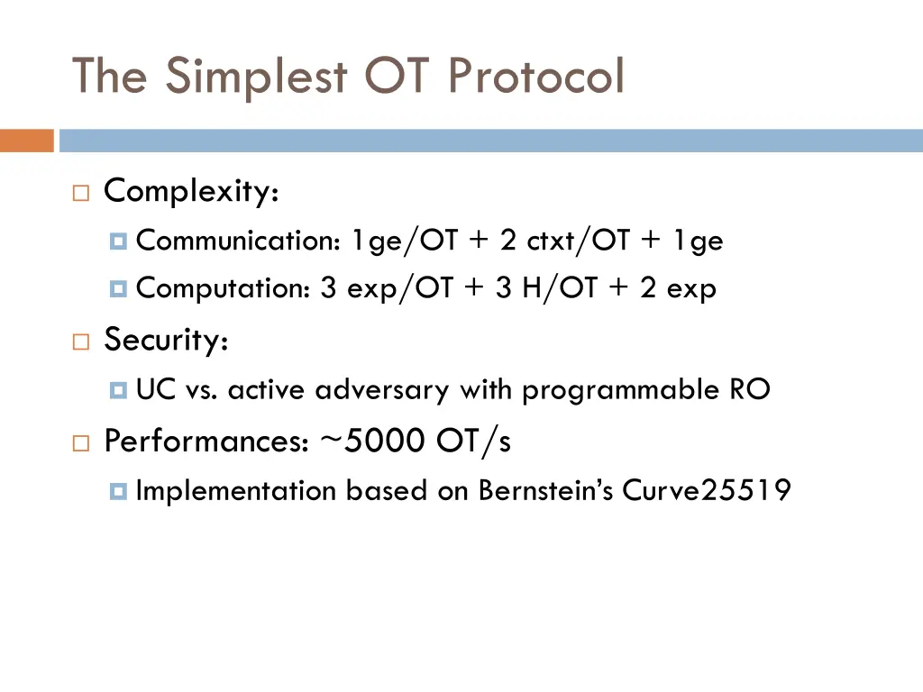 the simplest ot protocol 1