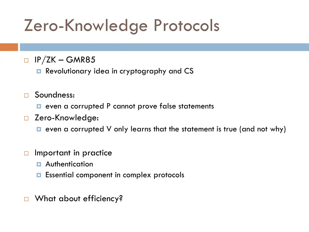 zero knowledge protocols