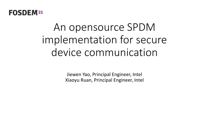 an opensource spdm implementation for secure