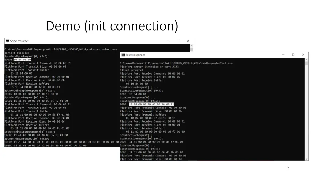 demo init connection