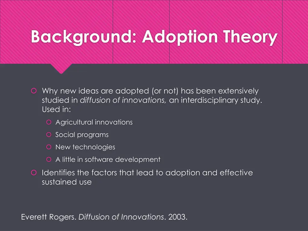 background adoption theory