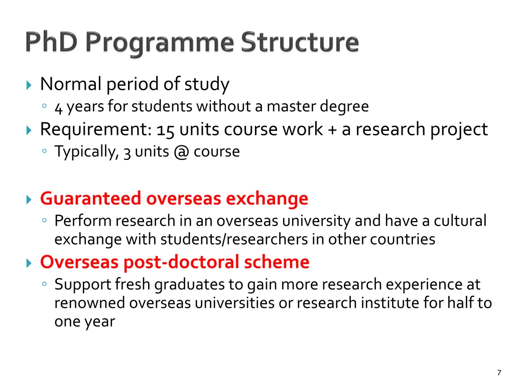 normal period of study 4 years for students