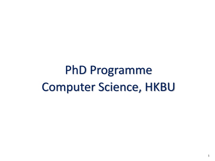 phd programme computer science hkbu