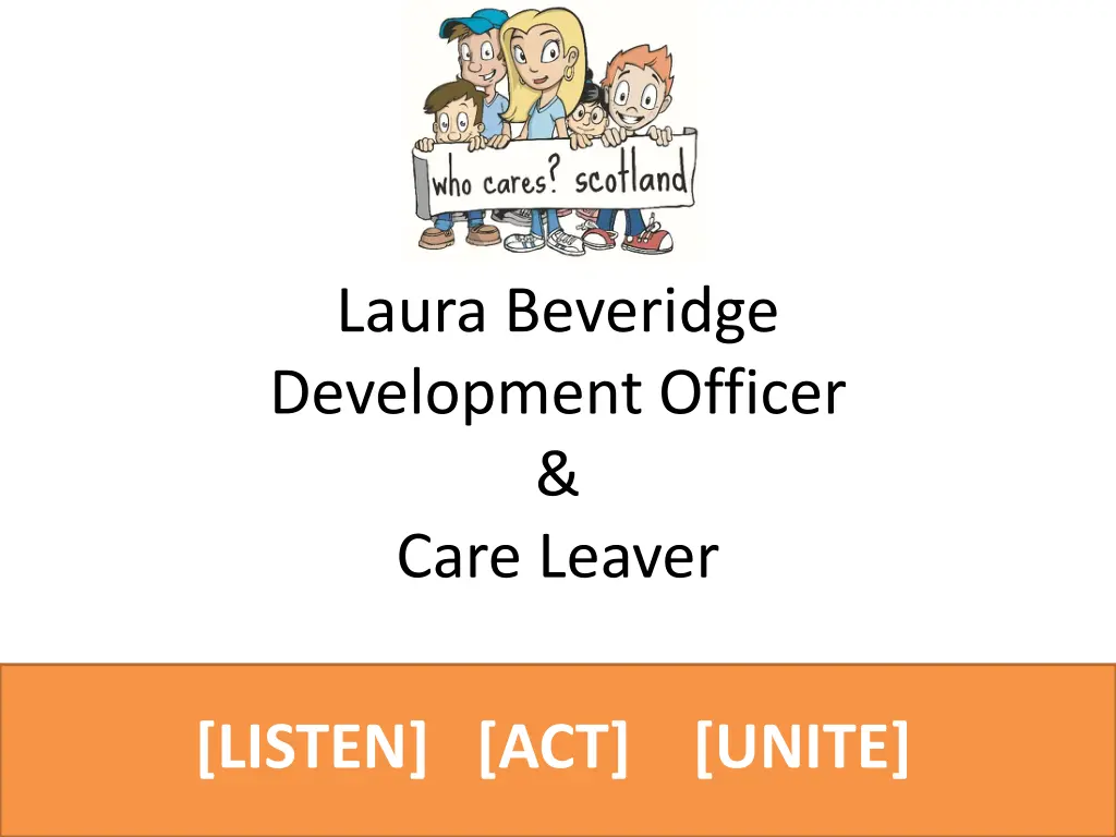 laura beveridge development officer care leaver