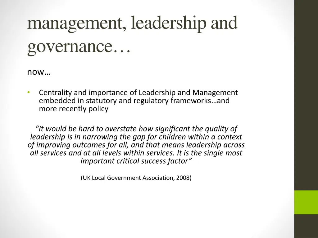 management leadership and governance 1