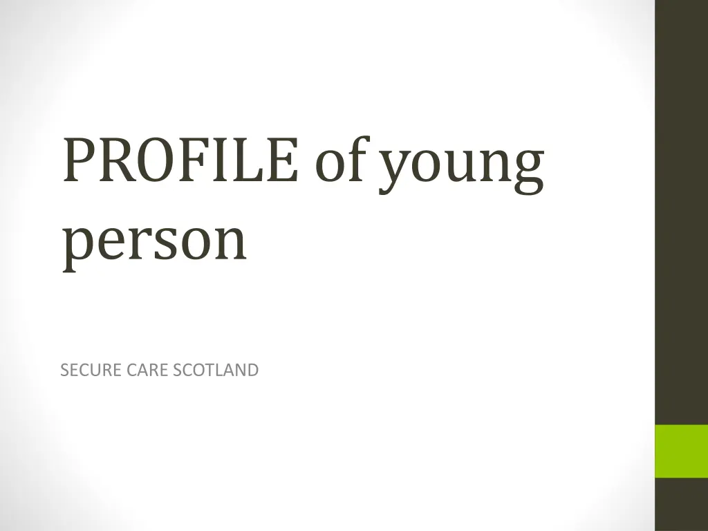 profile of young person