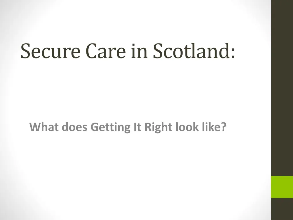 secure care in scotland