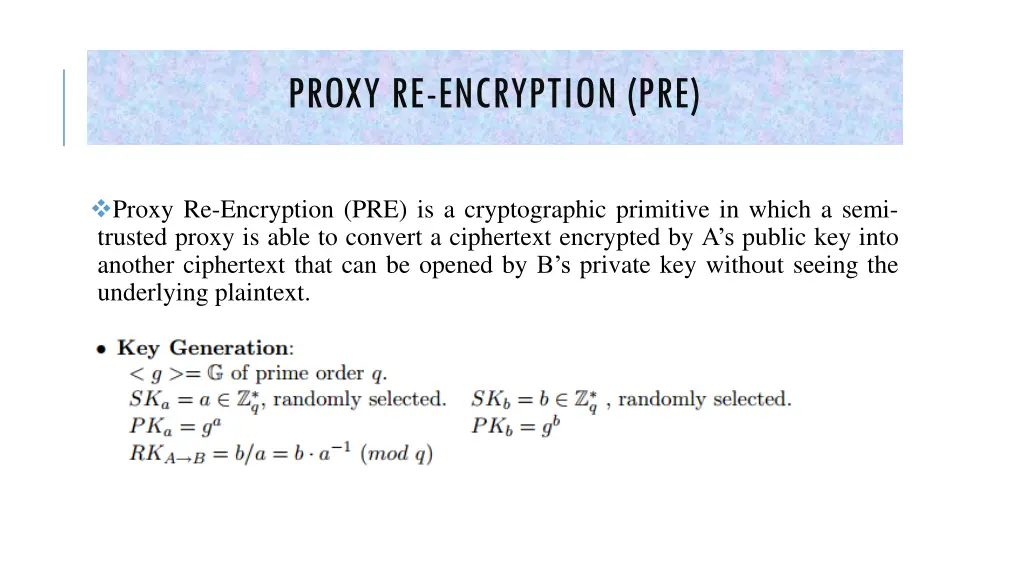 proxy re encryption pre