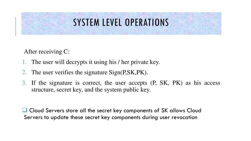 system level operations 1