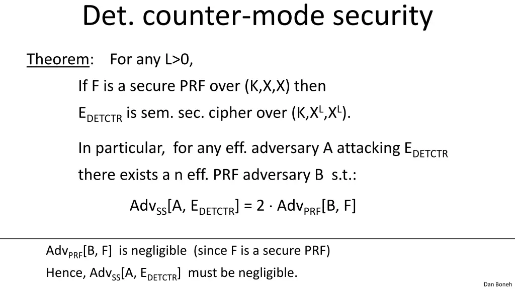 det counter mode security