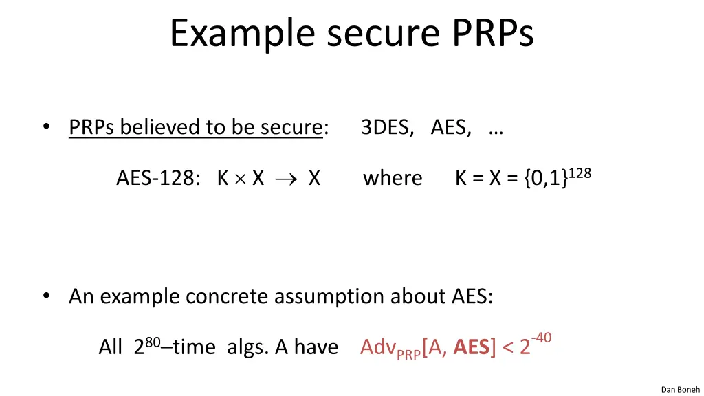 example secure prps