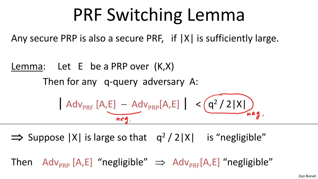 prf switching lemma