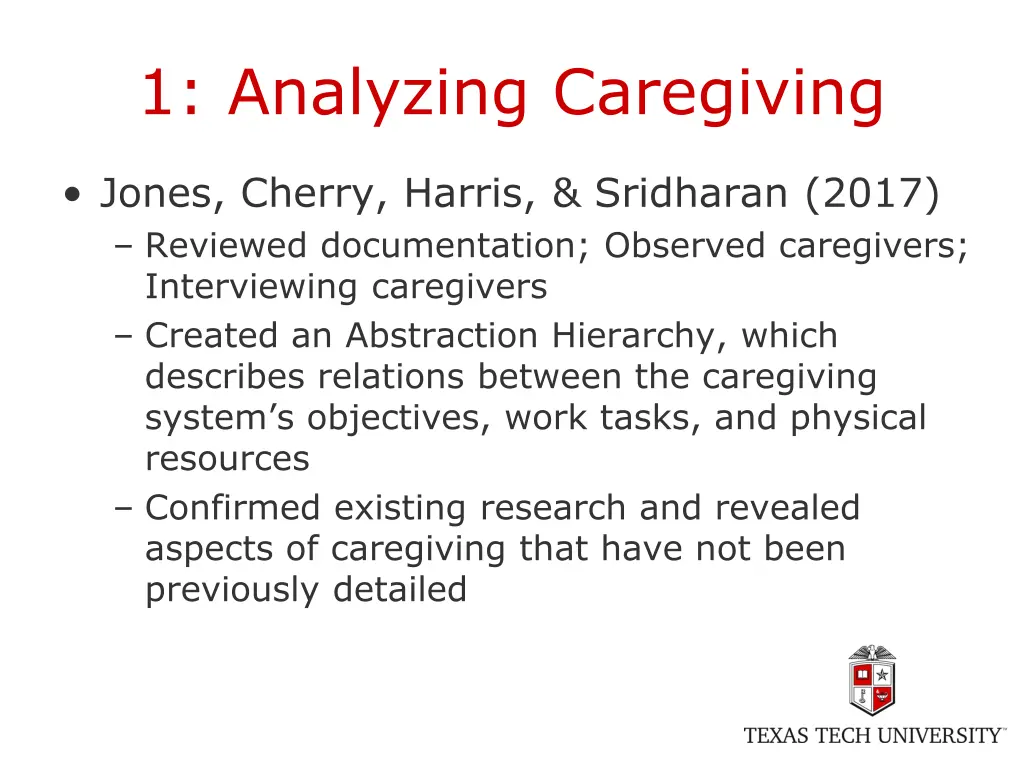 1 analyzing caregiving 1