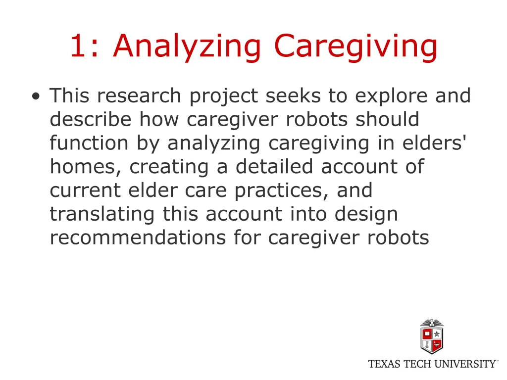 1 analyzing caregiving